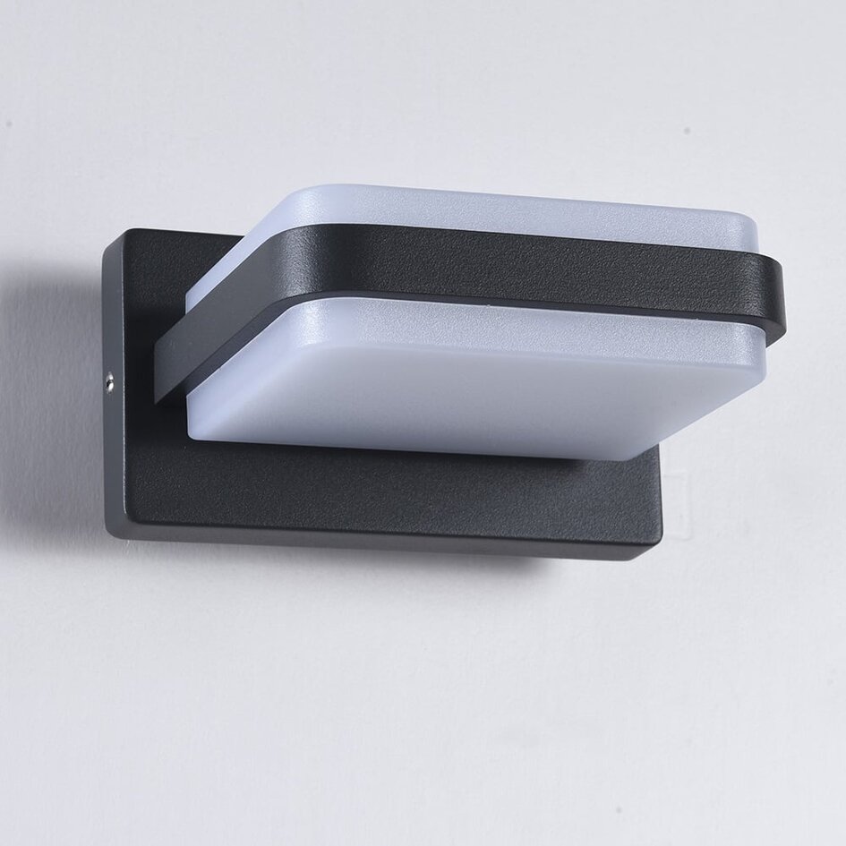 Utomhusvägglampa Lorenzo - antracit med integrerad LED