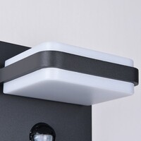 Vägglampa med sensor Stefano - antracit