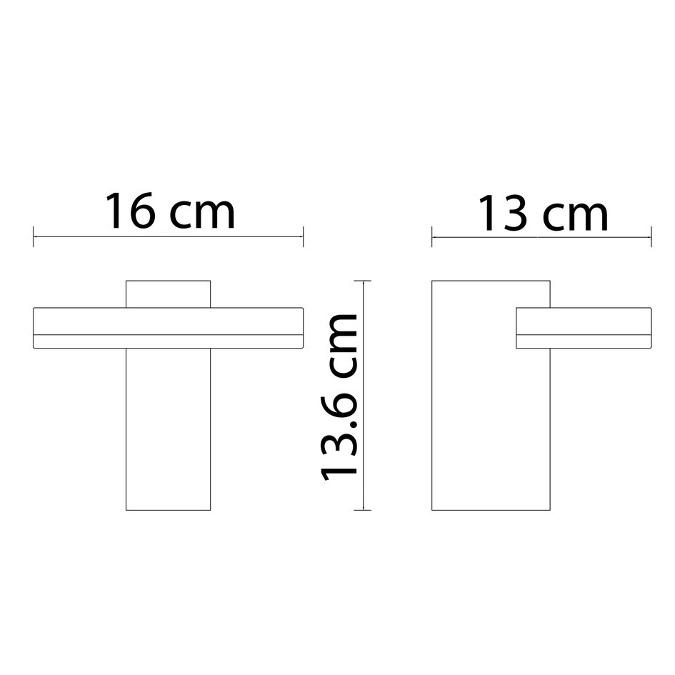 Utomhusvägglampa Roberto med integrerad LED - svart