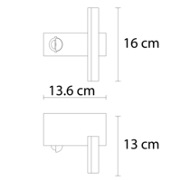 Utomhusvägglampa Roberto med rörelsesensor och integrerad LED - svart