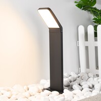 Svart stående utomhuslampa Francesco - 50 cm med integrerad LED