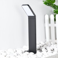 Svart stående utomhuslampa Francesco - 50 cm med integrerad LED