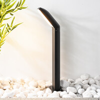 Svart stående utomhuslampa Francesco - 50 cm med integrerad LED