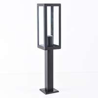 Robust utomhuslampa Alessio i rostfritt stål med glas - 50 cm svart