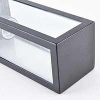 Robust utomhuslampa Alessio i rostfritt stål med glas - 50 cm svart