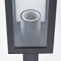 Robust utomhuslampa Alessio i rostfritt stål med glas - 50 cm svart