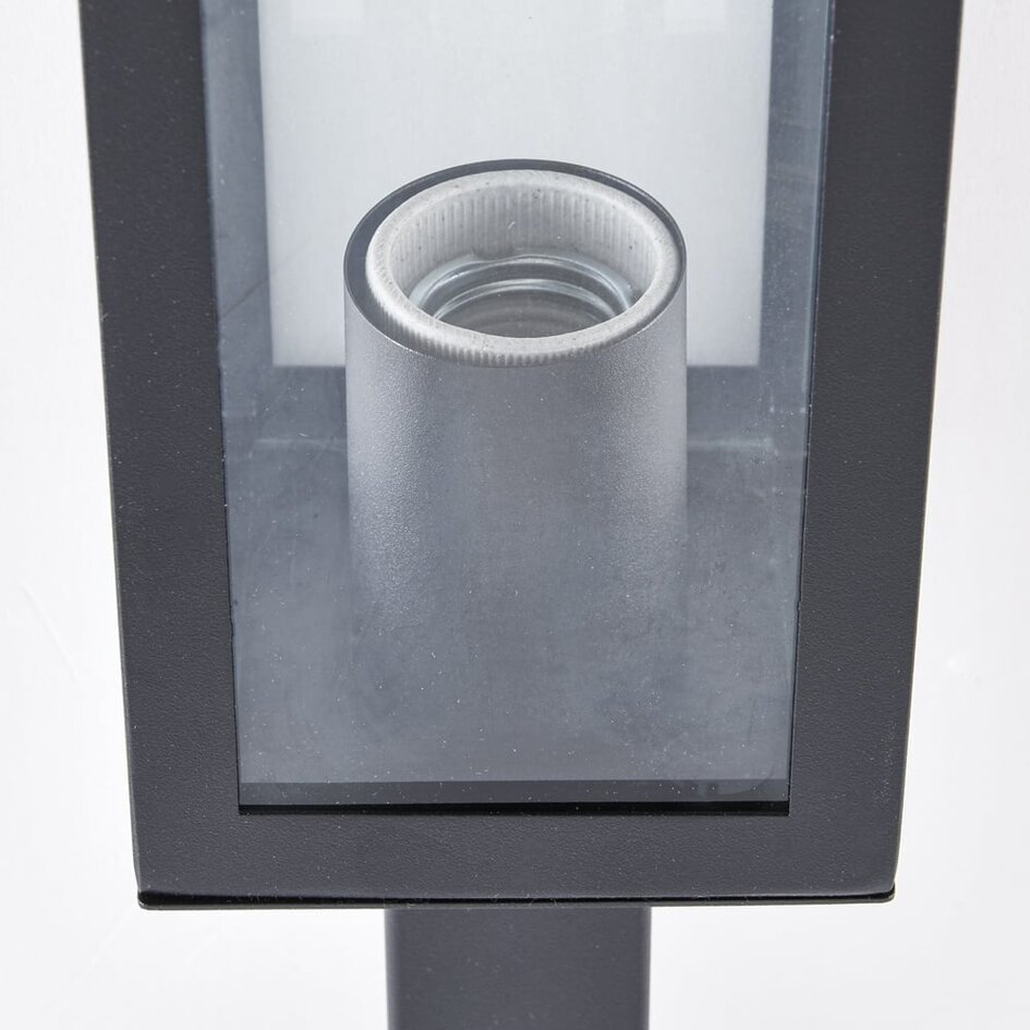 Robust utomhuslampa Alessio i rostfritt stål med glas - 50 cm svart