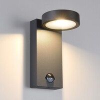 Utomhusvägglampa Luca med rörelsesensor - antracit och integrerad LED