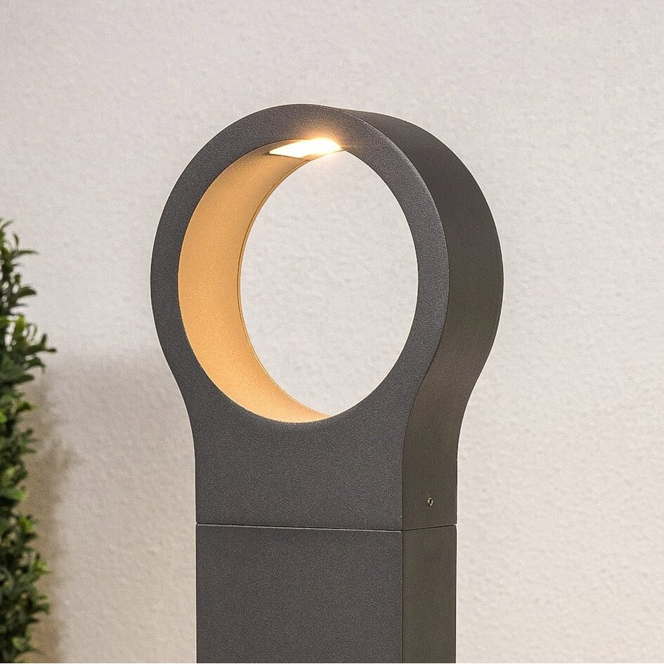 Stående utomhuslampa Leonardo - 50 cm antracit med integrerad LED