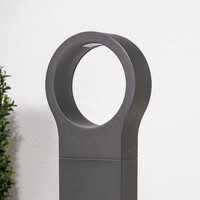 Stående utomhuslampa Leonardo - 50 cm antracit med integrerad LED