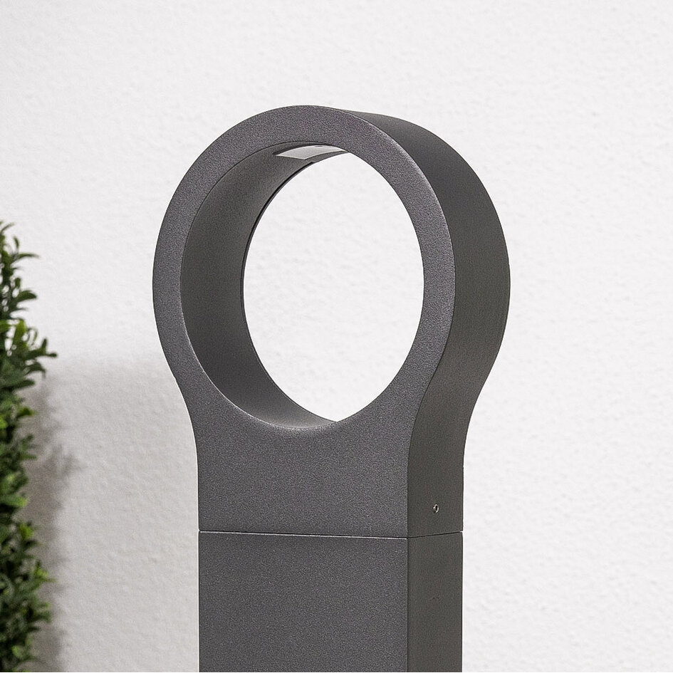 Stående utomhuslampa Leonardo - 50 cm antracit med integrerad LED