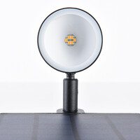 Svart solcellsdriven spotlight med jordspett - Valerio