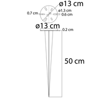 Universellt markspett Enzo, 50 cm - svart
