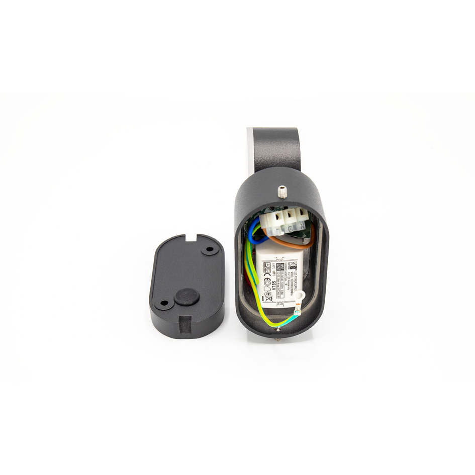 Vridbar vägglampa Isabelle - svart med integrerad LED