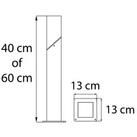Robust stående utomhuslampa Jet - 60 cm antracit