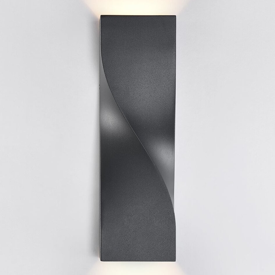Robust utomhusvägglampa Aurelia - antracit med integrerad LED