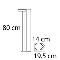 Stående utomhuslampa Ferris - 80 cm antracit med integrerad LED
