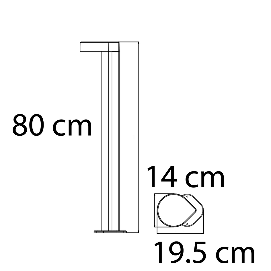 Stående utomhuslampa Ferris - 80 cm antracit med integrerad LED