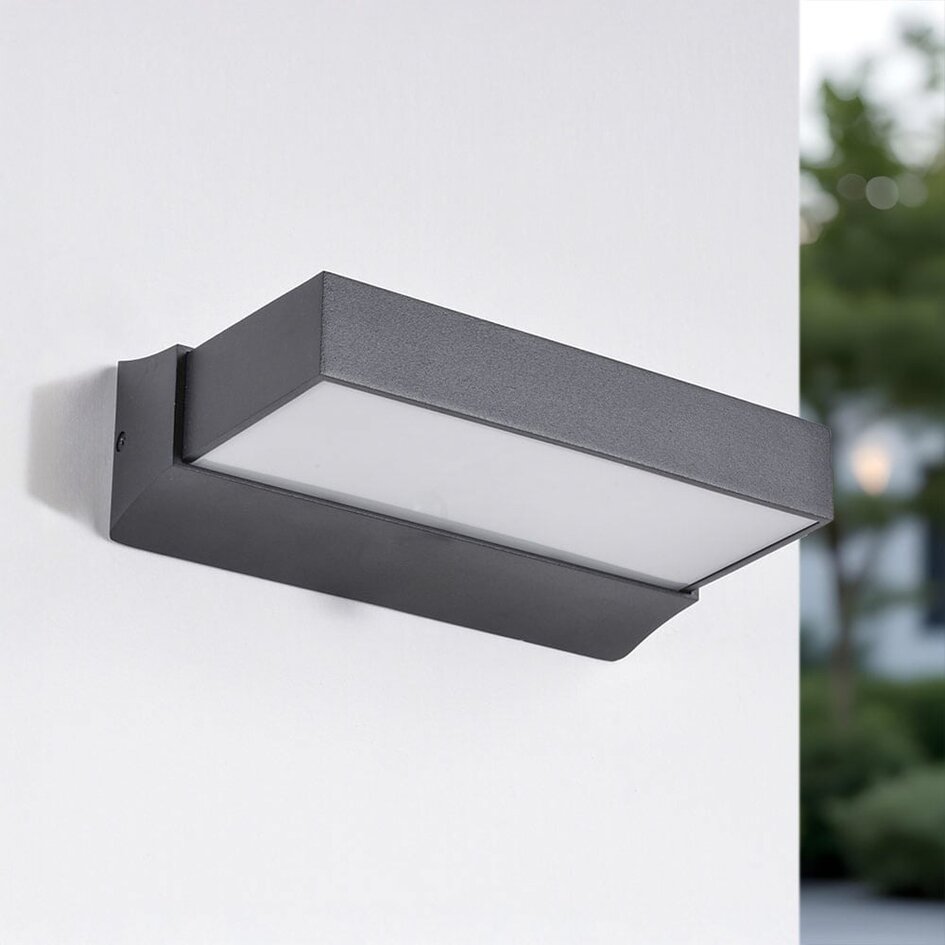 Utomhusvägglampa Onyx - antracit med integrerad LED