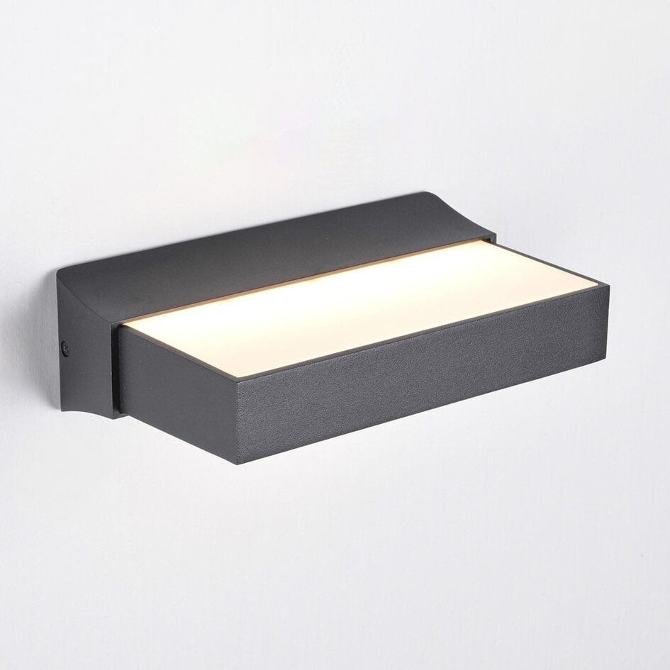 Utomhusvägglampa Onyx - antracit med integrerad LED