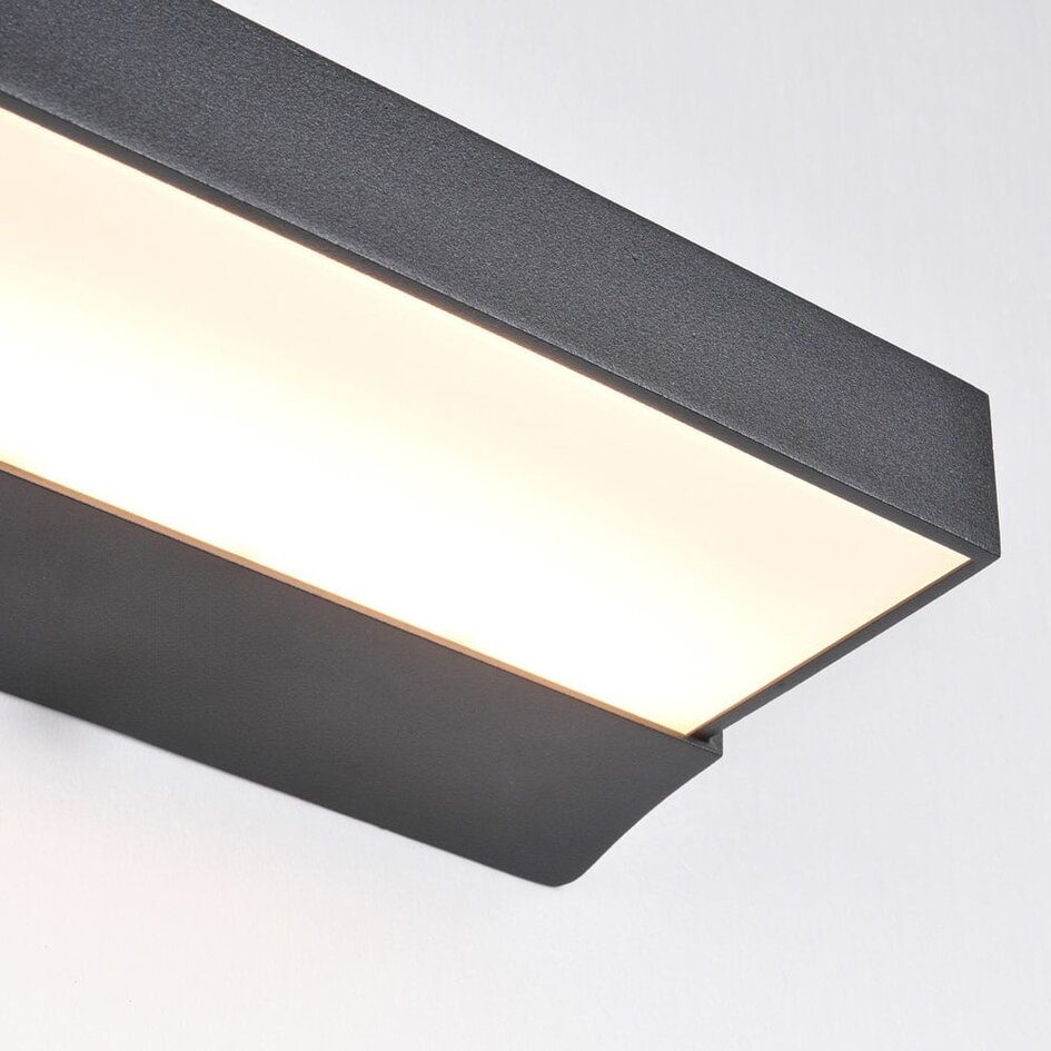 Utomhusvägglampa Onyx - antracit med integrerad LED