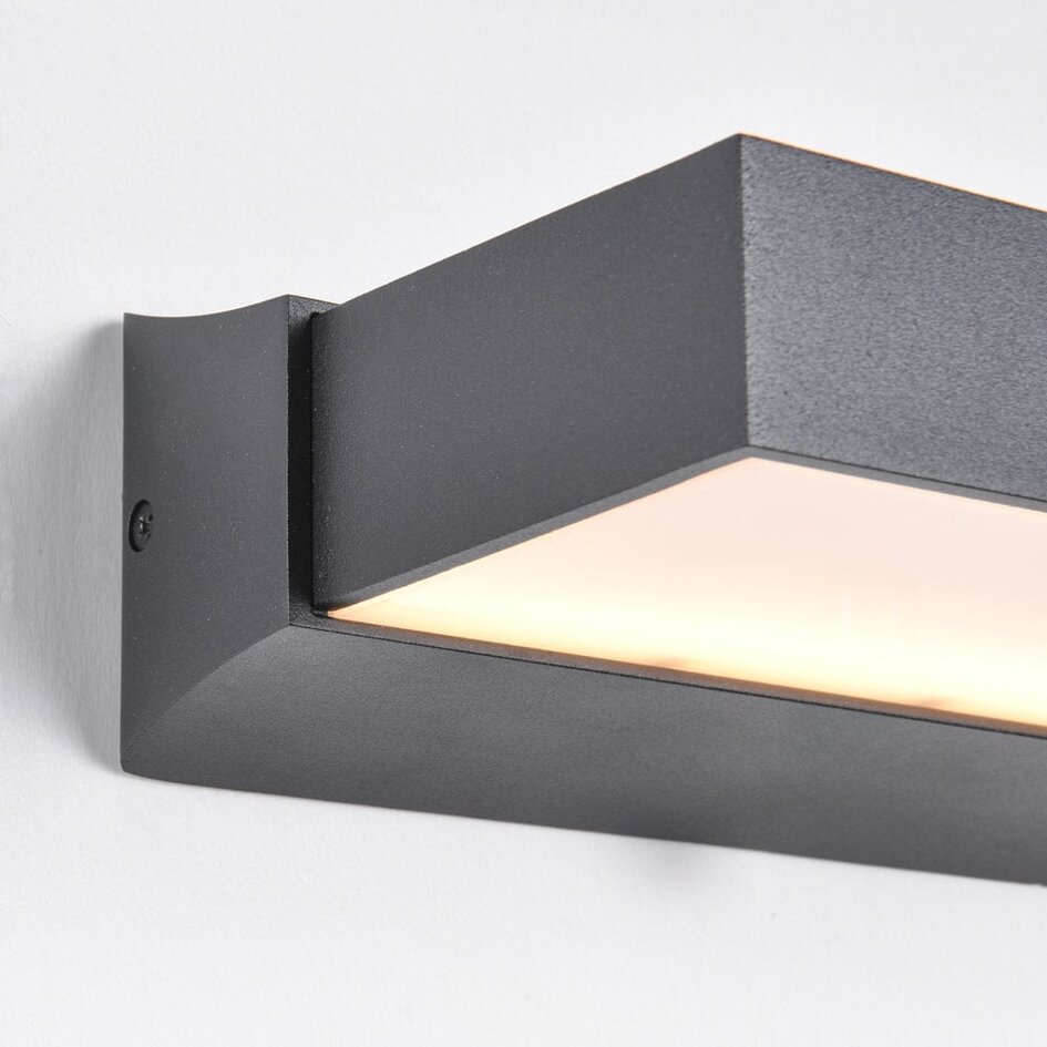 Utomhusvägglampa Onyx - antracit med integrerad LED