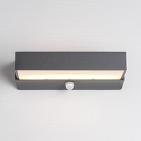 Utomhusvägglampa Onyx med sensor - antracit och integrerad LED