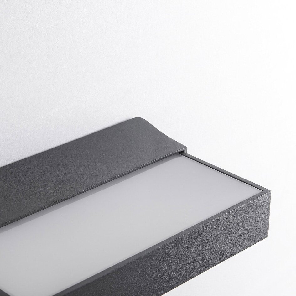 Utomhusvägglampa Onyx med sensor - antracit och integrerad LED