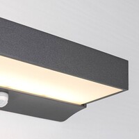 Utomhusvägglampa Onyx med sensor - antracit och integrerad LED