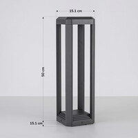 Designad stående utomhuslampa Cobalt - antracit med integrerad LED