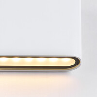Utomhusvägglampa Tommy med två lampor - vit med integrerad LED