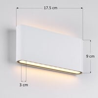 Utomhusvägglampa Tommy med två lampor - vit med integrerad LED