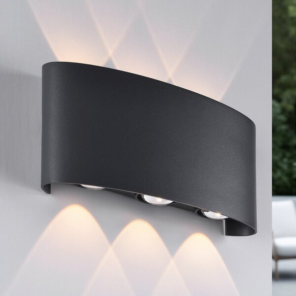 Utomhusvägglampa Sena 6 x 1W - antracit