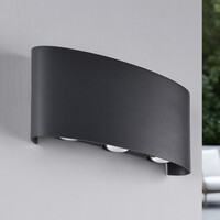 Utomhusvägglampa Sena 6 x 1W - antracit