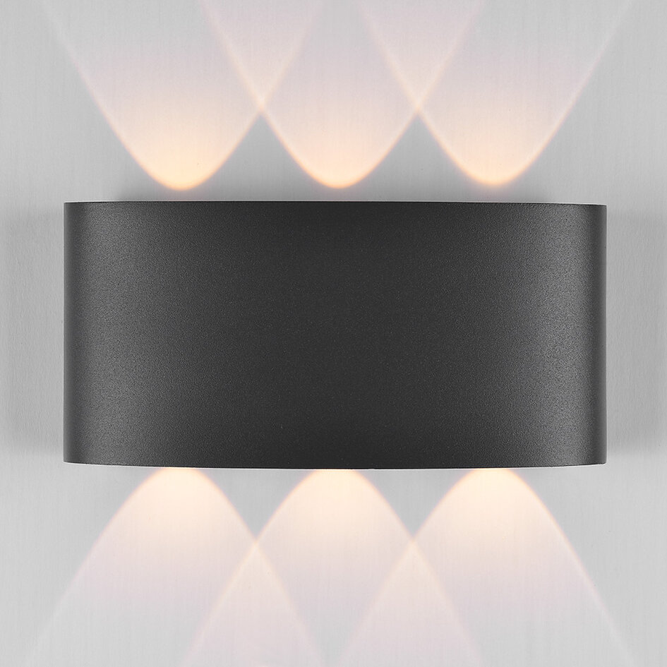Design vägglampa utomhus Sena 6 x 1W- antracit