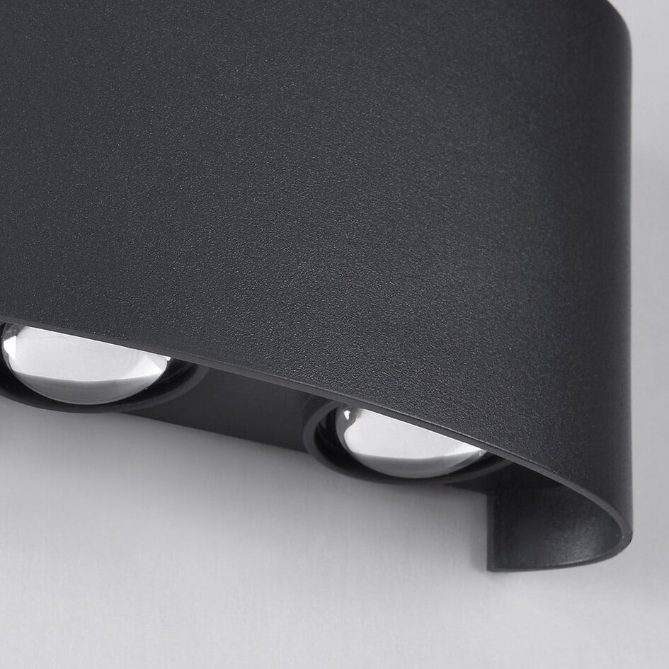 Design vägglampa utomhus Sena 6 x 1W- antracit
