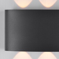 Utomhusvägglampa Sena 6 x 1W - antracit