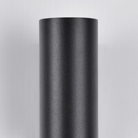 Rund utomhusvägglampa Cathy med sensor 2 x 3W LED - antracit