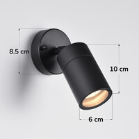 Utomhusvägglampa Lola - svart