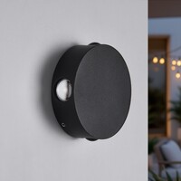 Industriell utomhusvägglampa Marine - svart