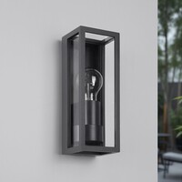 Industriell utomhusvägglampa Valentina - svart