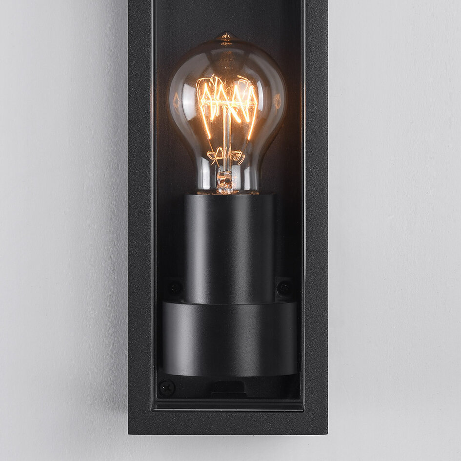 Industriell vägglampa Valentina - svart