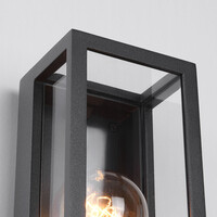 Industriell vägglampa Valentina - svart