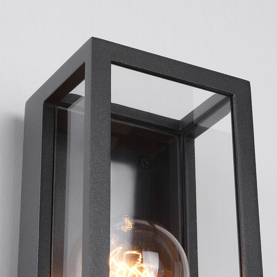 Industriell vägglampa Valentina - svart
