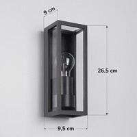 Industriell vägglampa Valentina - svart