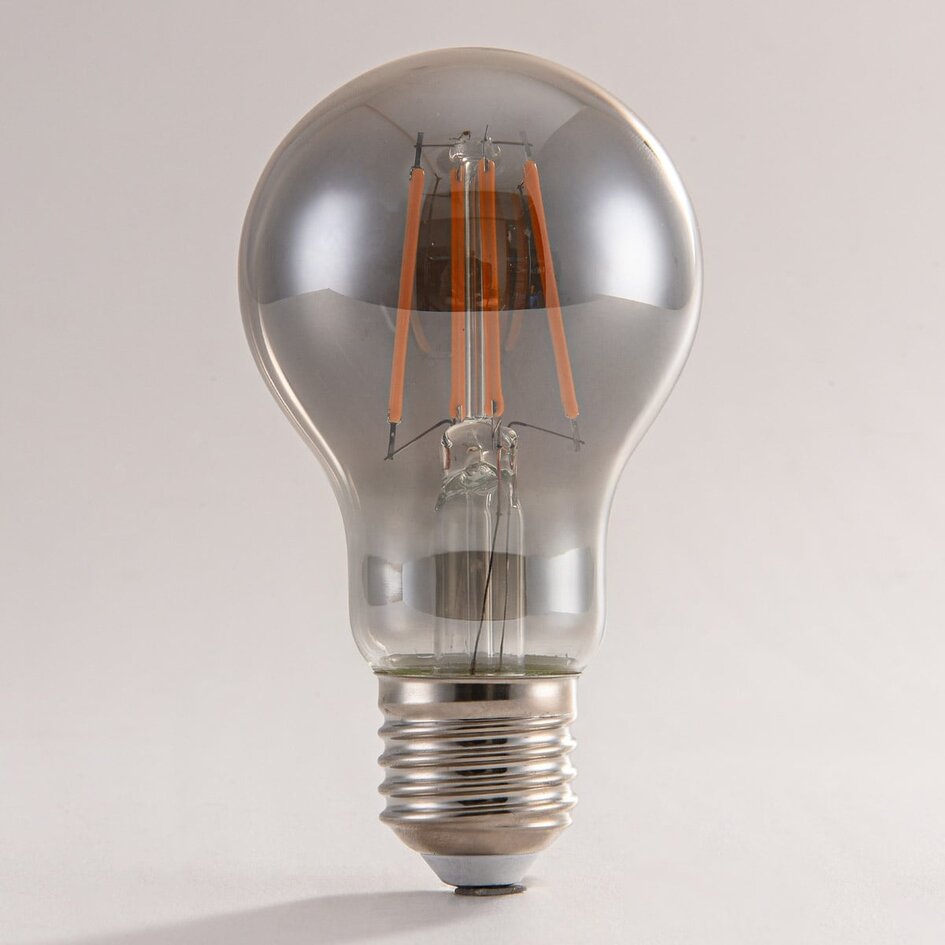 E27 filamentlampa LED dimbar 8,5 watt, rökfärgat glas