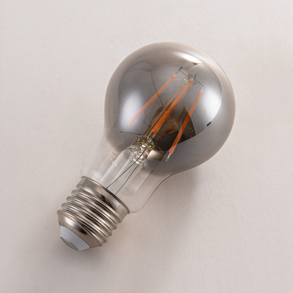 E27 filamentlampa LED dimbar 8,5 watt, rökfärgat glas