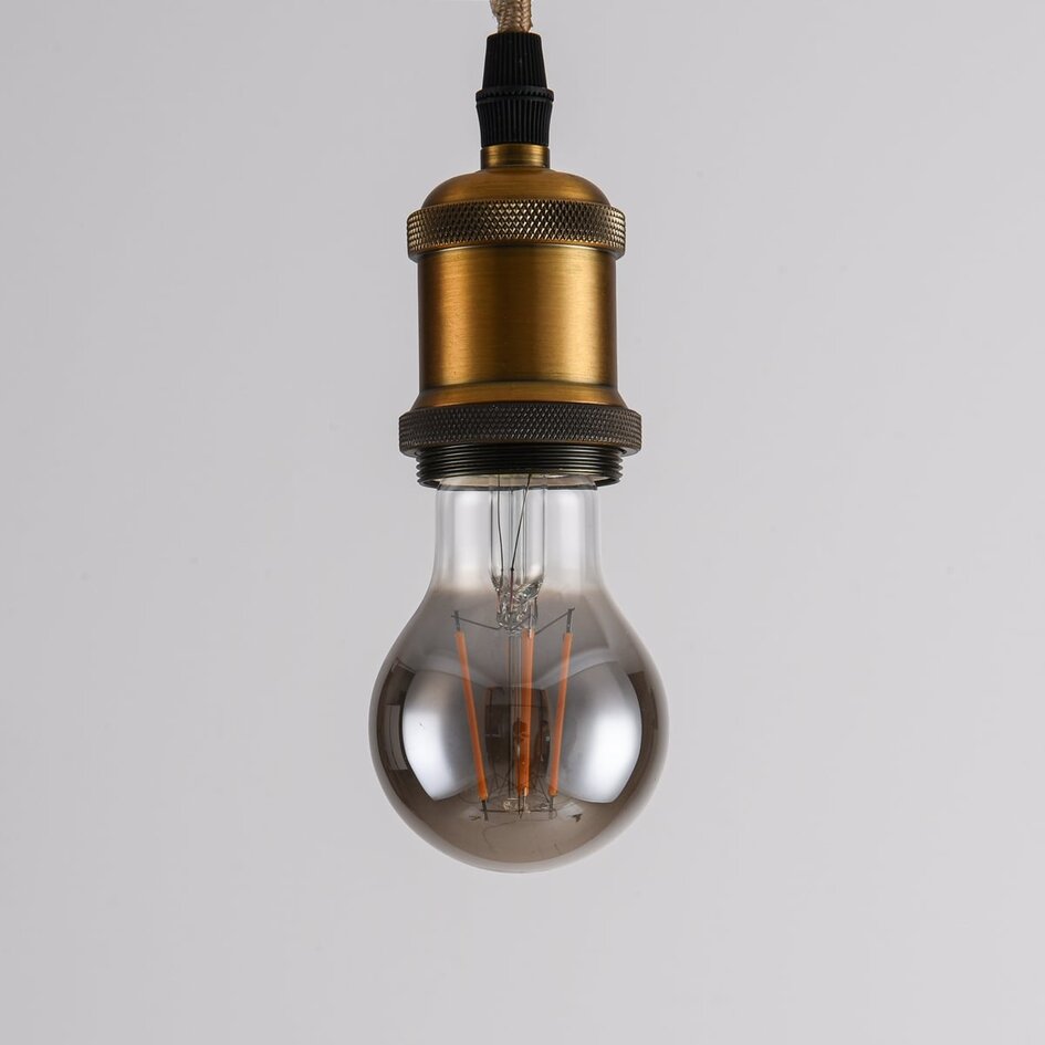 E27 filamentlampa LED dimbar 8,5 watt, rökfärgat glas