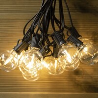Solcellsdriven ljusslinga 10 meter med 20 små runda lampor, 3W solpanel (IP20-lampor)