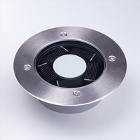 Solcellsdriven markspotlight Sunny - silver med integrerad LED